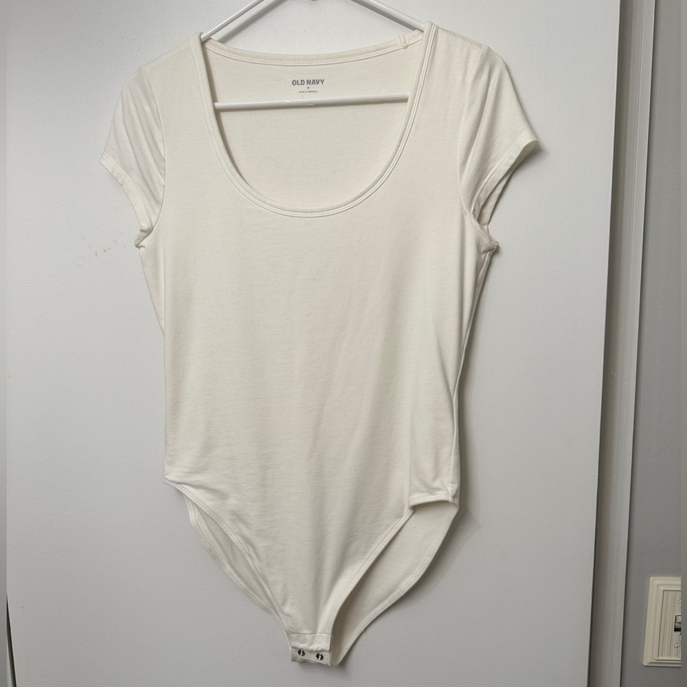 Old Navy Women's Cream Bodysuit Top
